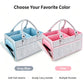 Large Baby Diaper Caddy Organizer,Thick Felt Nursery Storage Basket, Portable Infant Must Haves Essentials, Newborn Shower Gift