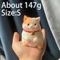 Cute Kawaii Cat Squishy Soft Silicone Stress Relief Squeeze Toy Anxiety Relief Desk Buddy Gift for Kids Adults Desk Decor Gift