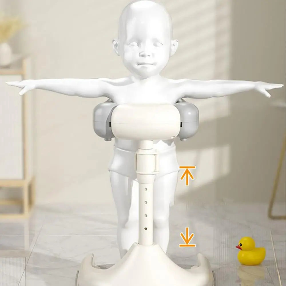 Baby Standing Bath Anti Slip Baby Bath Support Foldable Infant Bath Stand Adjustable Shower for New born 0-6 Months Infants