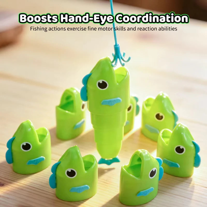 Fishing Battle Board Game Fish Body Stretchable Long Short Competition Kid Fishing Master Toy Family Interaction Educational Toy