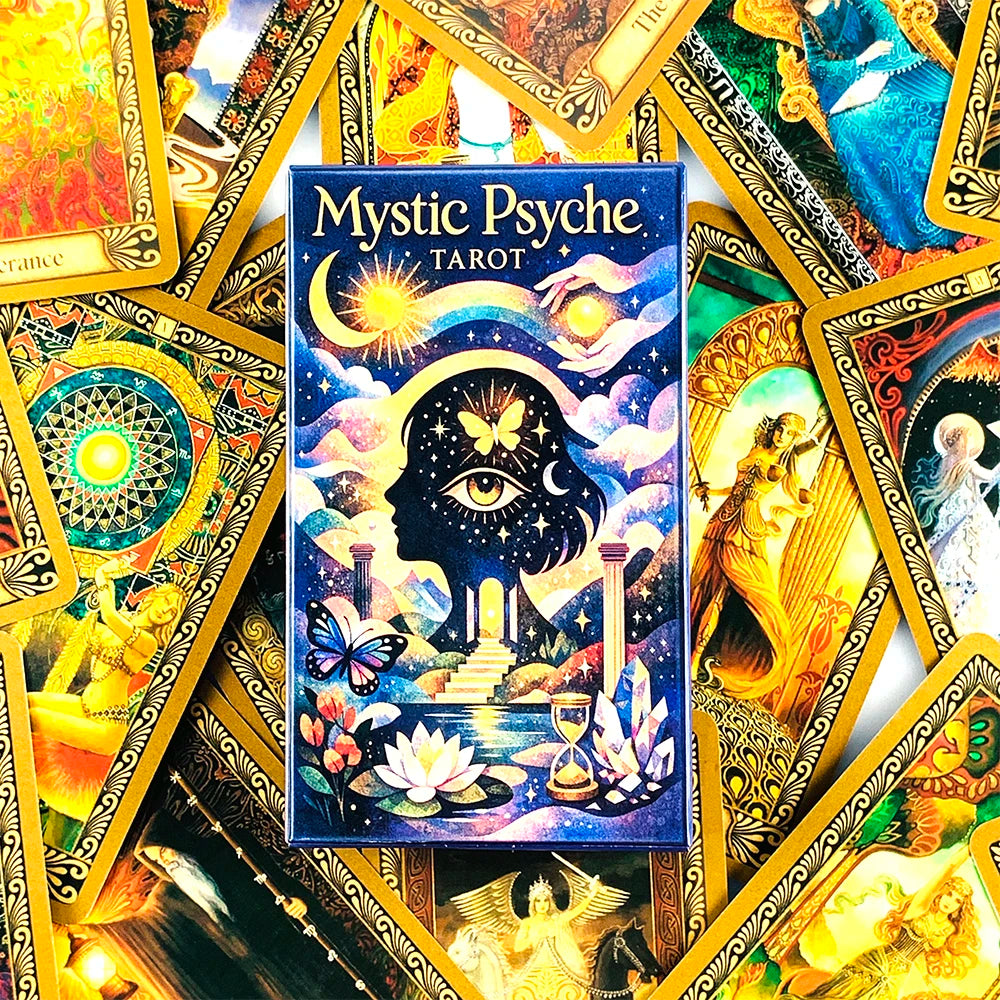 New Mystic Payche Tarot Cards 78 Cards Prediction Divination Tarot Deck Party Board Game Entertainment Leisure Cards Game