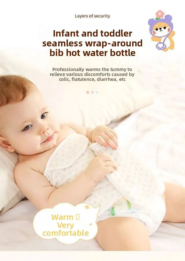 Newborn Baby Hot Water Bottle - Small Mini Warm Baby Belly Heat Pack Flatulence & Colic Relief Wonder - Warm Water Bottle