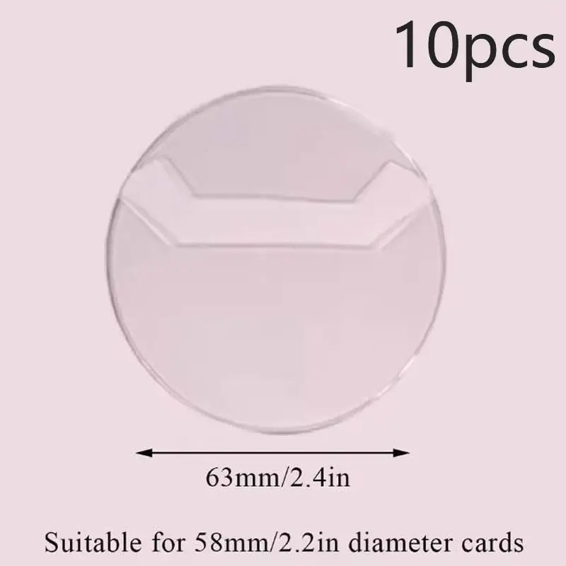 Round Badge Sleeve Transparent Holder Protector Ita Bag Pin Case Protective Display Brooch Anime Cartoon Sleeves Pins Toy Gift
