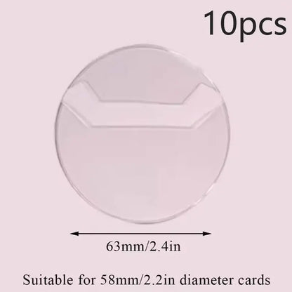 Round Badge Sleeve Transparent Holder Protector Ita Bag Pin Case Protective Display Brooch Anime Cartoon Sleeves Pins Toy Gift