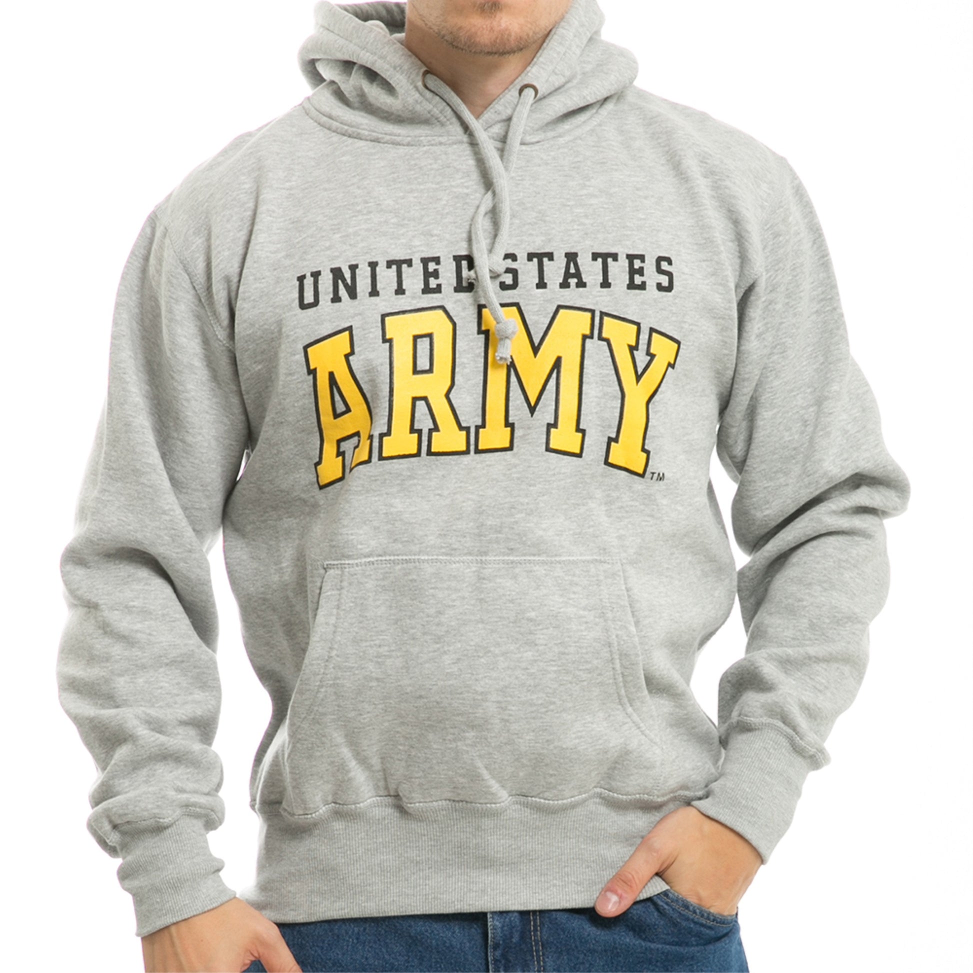 Pullover Hoodie,US Army, H.Grey, M