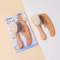 2pcs Baby Care Hair Wool Brush Beech Wood Comb Newborn Massage Comb Baby Shower Gift Set Natural Baby Brush