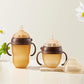 150ml Brown baby bottle, suitable for feeding, portable and simple style, with the handle
