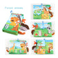 Baby 8 Page Tail Cloth Book Cartoon Animals Touch And Feel Infant Soft Books Development Interactive Early Education Toys