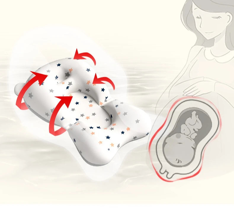 Baby Bathing Seat Support Mat Newborn Bath Tub Seat Baby Bathing Tub Non Slip Pad Safety Bath Support Soft Cushion Mat Pillow