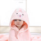 Baby Bath Towel Children's Bathrobe Newborn Baby Cartoon Blanket Super Soft Absorbent Hooded Hug Quilt80x80cm