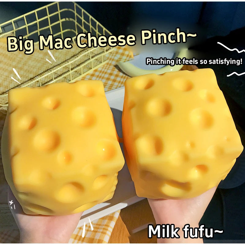 1PC Office Ornament Decoration Giant Cheese Squeeze Extra Large Cheese Squishy Fidget Slow Rebound Shapeable for Adults Gifts