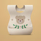 50-Pack Disposable Bibs for Babies Aged 6 Months to 2 Years Cartoon Bear Feeding Bib for Boy Girl Non-woven Drool Towel