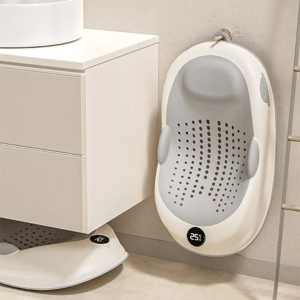 Temperature Sensing Bath Seat Mat Support Structure Mesh Material Baby Bath Net Comfortable Easy to Use Bath Rack Infant Care