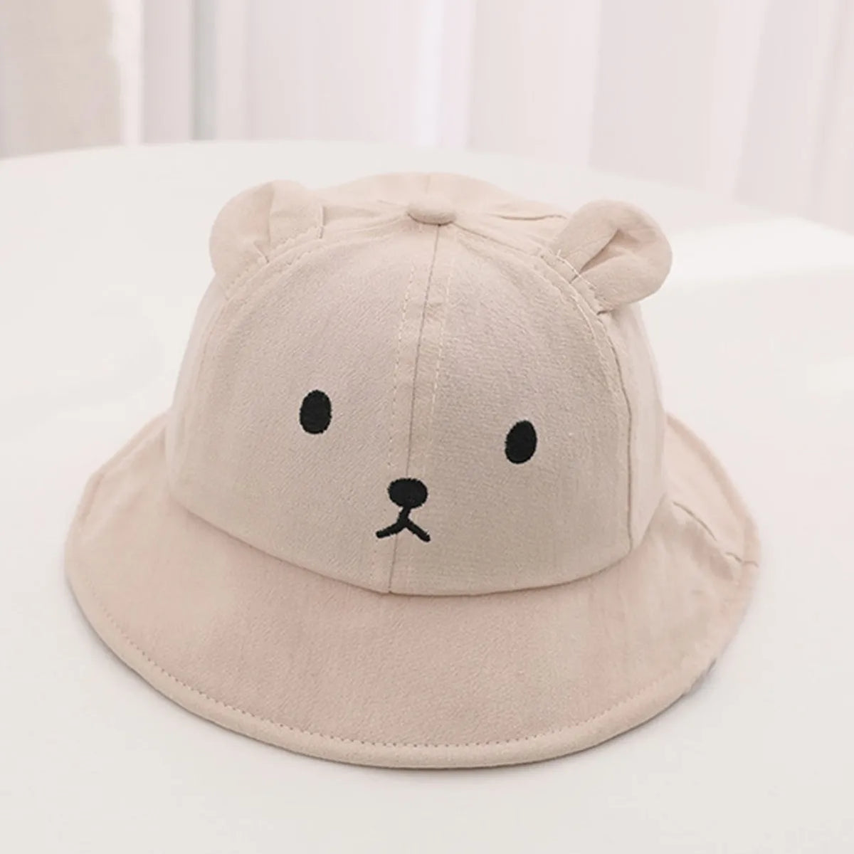 ins Spring/Summer Korean version baby super cute bear fisherman hat for boys and girls, thin basin hat for sun protection and su