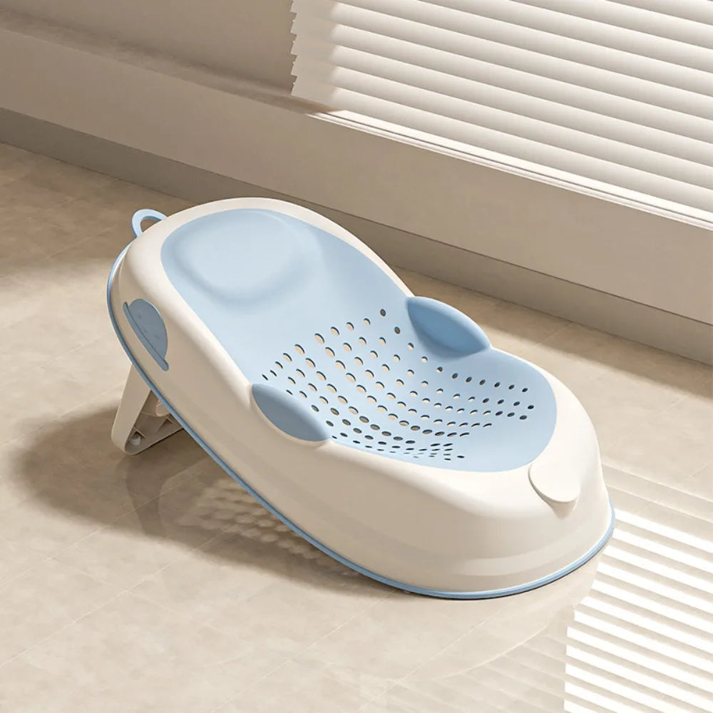 Baby Safety Temperature Sensing Bath Seat Mat Mesh Material Portable Baby Bath Net Easy to Use Comfortable Bath Rack Infant Care