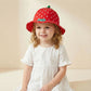 Cartoon Fruit Baby Bucket Hat Cute Strawberry Red Cap for Toddler Kids Boy Girl Summer Ruffle Wide Brim Sun Hats