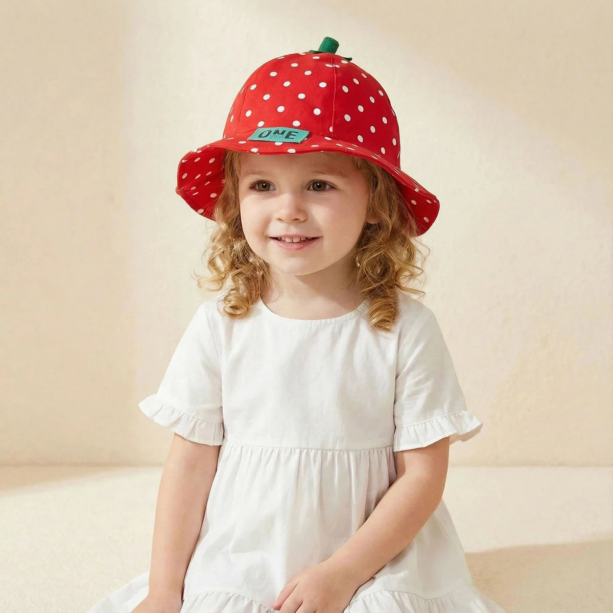Cartoon Fruit Baby Bucket Hat Cute Strawberry Red Cap for Toddler Kids Boy Girl Summer Ruffle Wide Brim Sun Hats