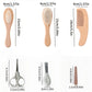 4/6pcs baby Care Set - Newborn Scalp Cleaning Soft Brush, Beechwood Bath Massage Comb, Air Cushion Comb, Nail Clipper, Cutter