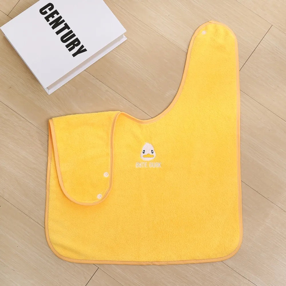 Soft Baby Bibs Skin Friendly Water Absorbent Children's Washcloth Adjustable Snaps Toddler Face Towel for Feeding Eating