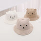 ins Spring/Summer Korean version baby super cute bear fisherman hat for boys and girls, thin basin hat for sun protection and su