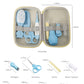 AnGku 8 sets Baby Care Tools Portable Hygiene Kit for Babies with EVA Box Grooming Kit for Newborn Baby