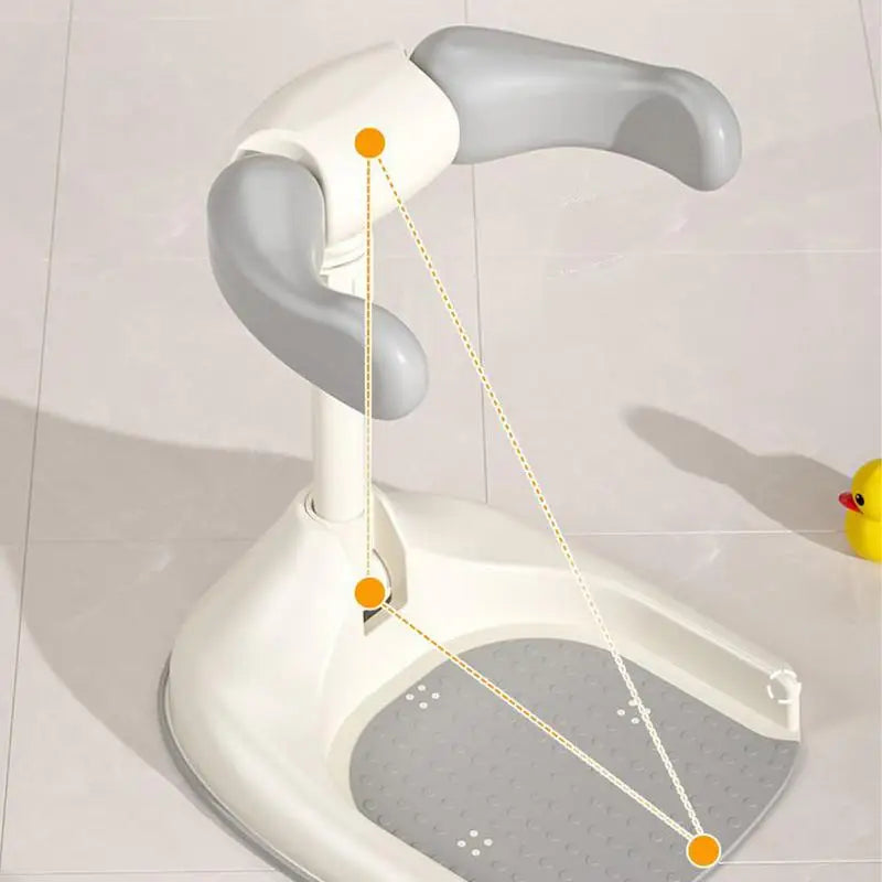 Baby Standing Bath Anti Slip Baby Bath Support Foldable Infant Bath Stand Adjustable Shower for New born 0-6 Months Infants