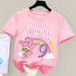 Care Bears Birthday Number T-shirt Children Tee Top Round Collar Clothing Kawaii Girls Short Sleeve Kids Cartoon Clothes Gift