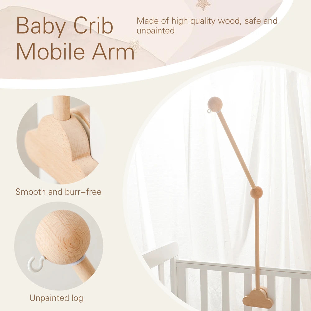 Blue Whale Baby Crib Mobile Newborn First Toy Non Woven Fabric Bamboo Ring Shape Cognition Auditory Development Nursery Decor