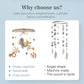 Blue Whale Baby Crib Mobile Newborn First Toy Non Woven Fabric Bamboo Ring Shape Cognition Auditory Development Nursery Decor
