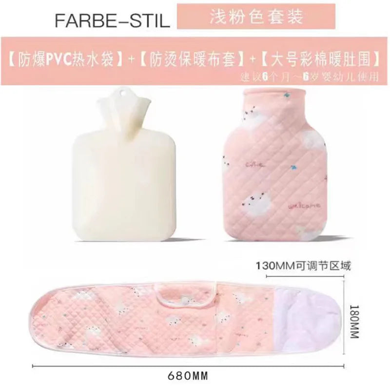 Newborn Baby Hot Water Bottle - Small Mini Warm Baby Belly Heat Pack Flatulence & Colic Relief Wonder - Warm Water Bottle