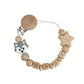 Baby Pacifier Clips Wooden Dummy Nipple Holder Clip Chain Silicone Bear Koala Animal Pacifiers Teething Toys