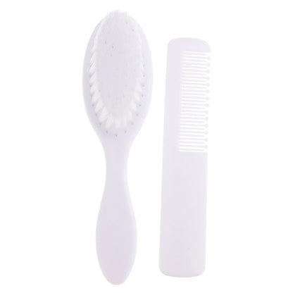 1Set Baby Massage Comb Creative Hair Brush Soft Toddler Detangling Grooming Head Care Bathing Kit White Baby Hair Brush