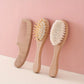 4/6pcs baby Care Set - Newborn Scalp Cleaning Soft Brush, Beechwood Bath Massage Comb, Air Cushion Comb, Nail Clipper, Cutter