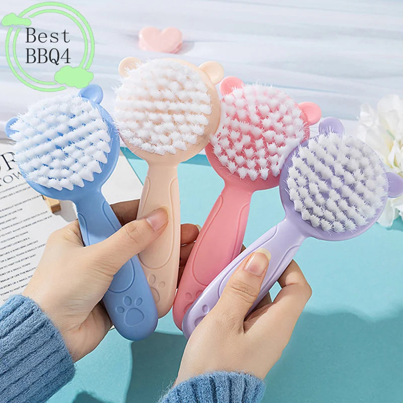 (BBQ4)2Pcs/Set Cute Kids Baby Small Hair Brush and Comb Set for Newborns & Toddlers Baby Brush Soft Bristles Baby Hair Care Gift