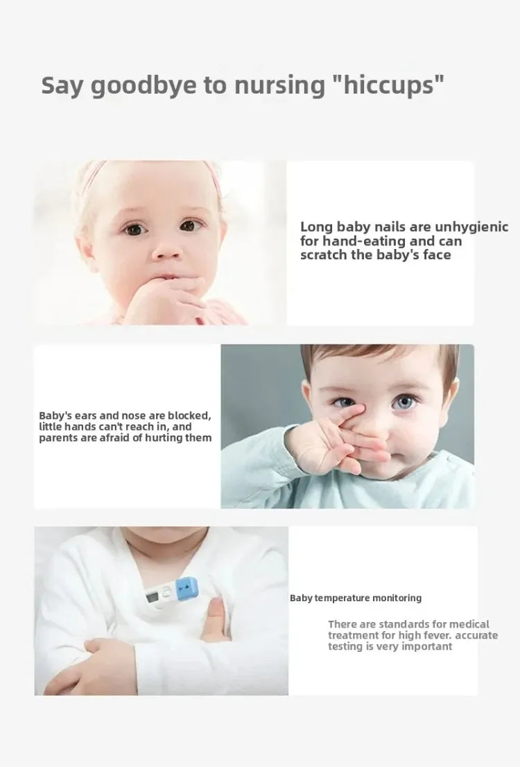 10 Pcs Safe Baby Grooming Kit Newborn Nail Hair Care Set Portable Infant Healthcare Kit with Storage Bag for Travel Home