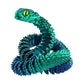 3D Printed Snake Model Toy Body Joint Movable Vipers Toys 3D Printed Snake Fidget Toy Simulation Snake Figurine Table Decoration