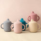 1PCS Two Lids Baby Silicone Straw Cup BPA Free Portable Storage Snack Container Feeding Cup Kids Learning Drink Cup Baby Stuff