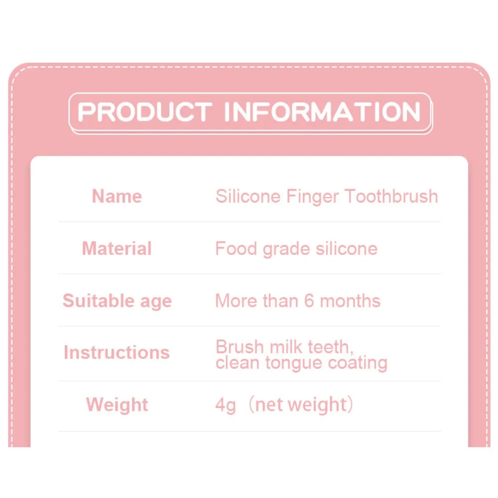 Baby Oral Care Finger Toothbrush Soft Silicone Teething Toy Gum Cleaning Brush Infant Dental Health Supplies Newborn And Toddler