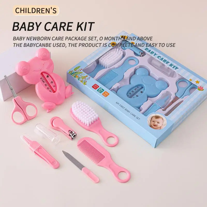 Baby Care Kit Baby Nail Clippers Nasal Aspirator Nose Cleaning Tool Safety Comb Brush 10-Piece Set Specially Designed for Bags