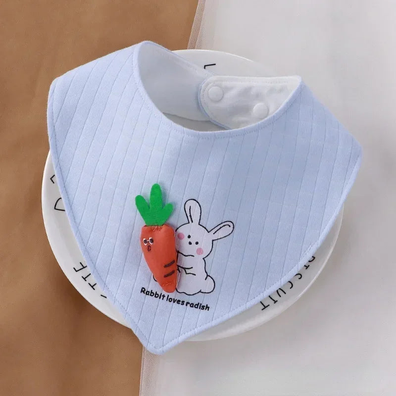 Cartoon Baby Bibs Soft Newborn Feeding Towel Cotton Cloths Baby Girls Boys Bandana Bib Newborn Saliva Towel Burp Cloths