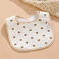 7pcs Cotton Baby Bibs Waterproof Burp Cloths Newborn Saliva Towel Cartoon Print Babies Accessories Baby Feeding Bib Items