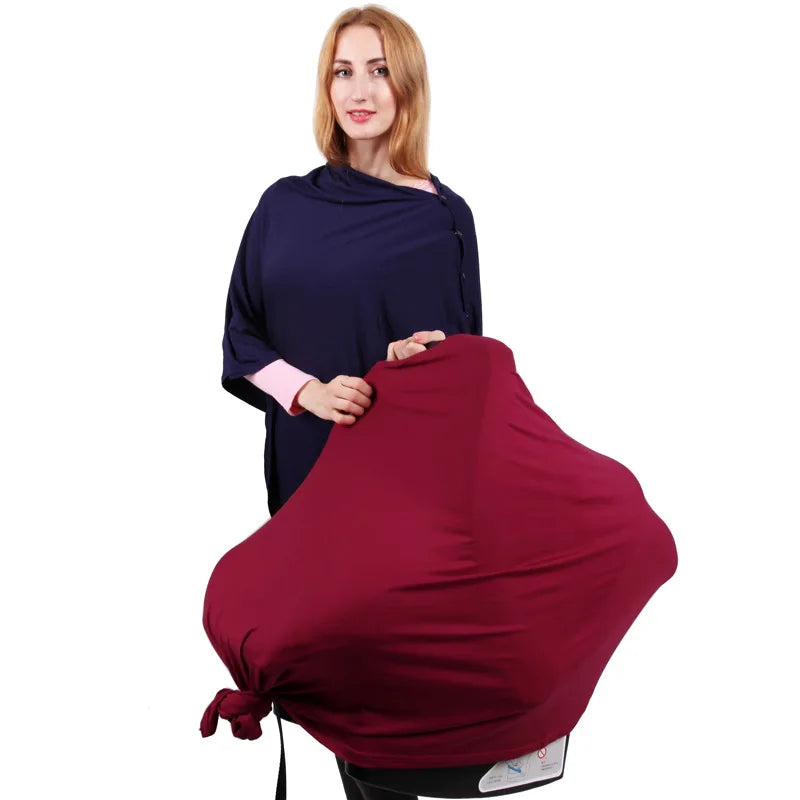 Baby Nursing Covers Buckle Close Baby Car Seat Cover Multi-Function