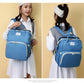 Fashionable Folding Baby Crib Mother and Baby Bag Large Capacity Hand-held Bottle Diaper Backpack Mother and Mommy Bag