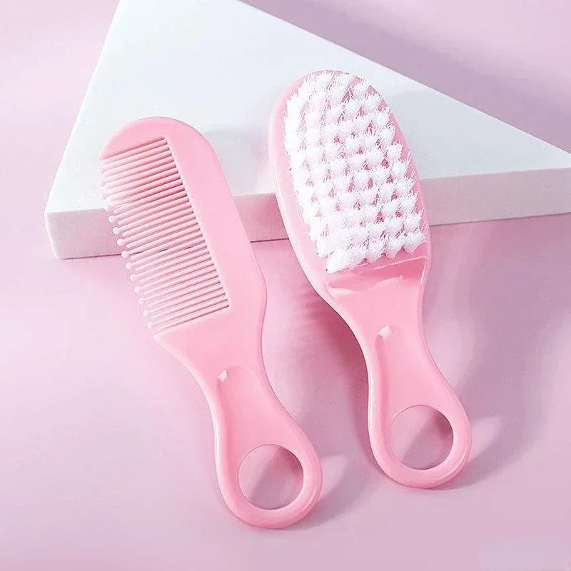 Baby Hairbrush Comb Portable Newborn Infant Toddlers Soft Hair Brush Head Massager Comb Set Baby Kid Hair Care Supplies