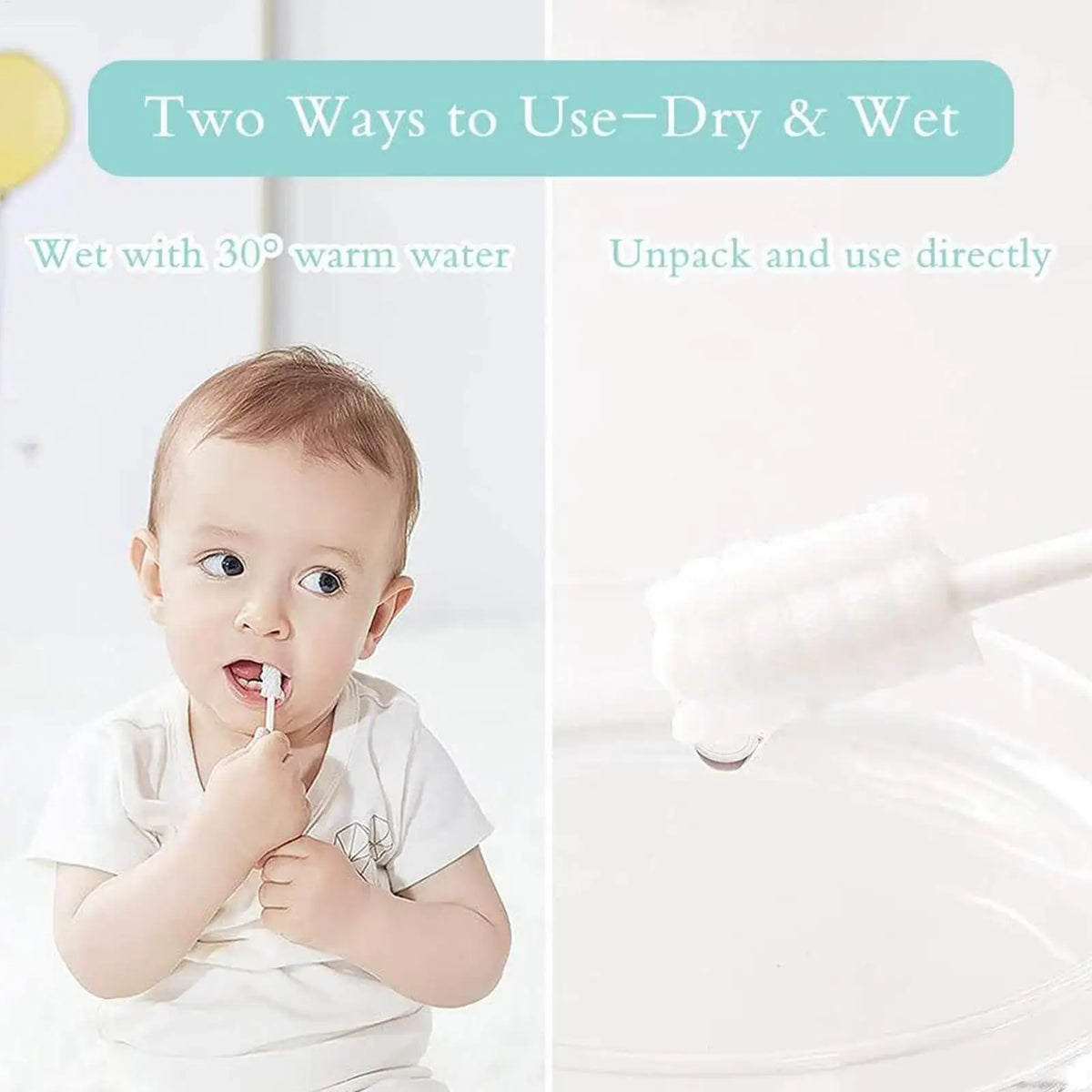 Baby Tongue Brush Mouth Care Cleaning Stick Gauze Soft Hygienic Cleaner Toothbrush for Baby Grooming Teeth Tongue Care Home