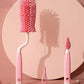 Baby Bottle Cleaning Brush Set Three Pieces Silicone Brush for Infant Feeding Tools Nursery Essential for Latch And Nipple