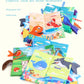 Baby 8 Page Tail Cloth Book Cartoon Animals Touch And Feel Infant Soft Books Development Interactive Early Education Toys