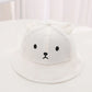 ins Spring/Summer Korean version baby super cute bear fisherman hat for boys and girls, thin basin hat for sun protection and su