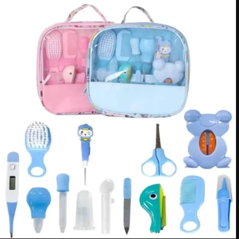 Baby Care Kit Baby Nail Clippers Nasal Aspirator Nose Cleaning Tool Safety Comb Brush 10-Piece Set Specially Designed for Bags