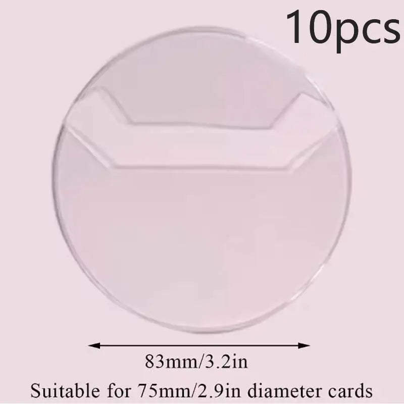 Round Badge Sleeve Transparent Holder Protector Ita Bag Pin Case Protective Display Brooch Anime Cartoon Sleeves Pins Toy Gift